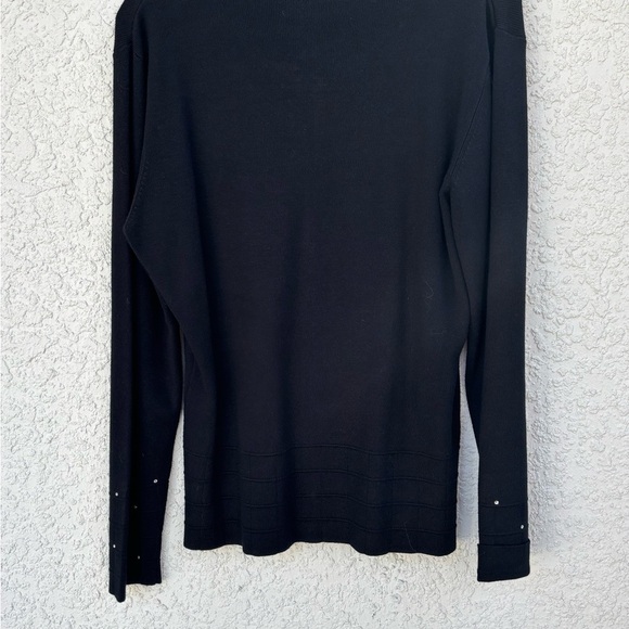 Christine Alexander Black Sweater‎ with Silver Accents - Picture 7 of 7